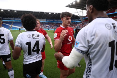 040726 - Fiji v Wales - Nations Championship - Eddie James of Wales at full time