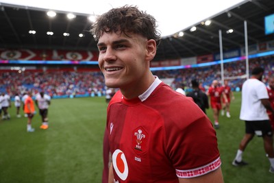 040726 - Fiji v Wales - Nations Championship - Eddie James of Wales at full time