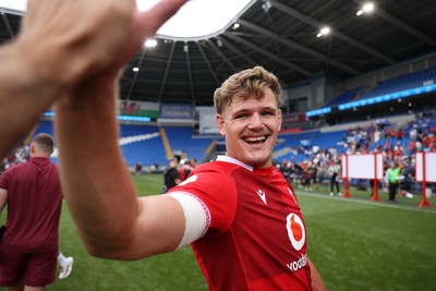 040726 - Fiji v Wales - Nations Championship - Taine Plumtree of Wales at full time