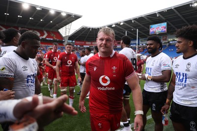 040726 - Fiji v Wales - Nations Championship - Dewi Lake of Wales at full time