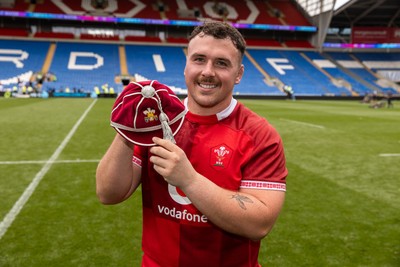 040726 - Fiji v Wales - Nations Championship - Ben Warren of Wales receives his first cap