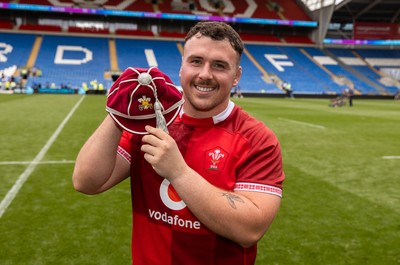 040726 - Fiji v Wales - Nations Championship - Ben Warren of Wales receives his first cap