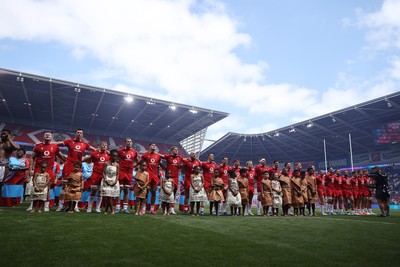 040726 - Fiji v Wales - Nations Championship - Wales sing the anthem