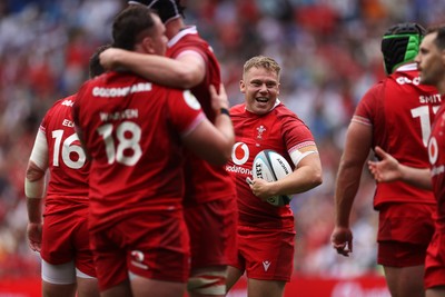 040726 - Fiji v Wales - Nations Championship - Sam Costelow of Wales 