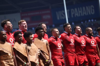 040726 - Fiji v Wales - Nations Championship - Wales sing the anthem