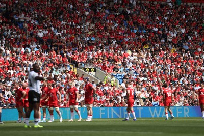 040726 - Fiji v Wales - Nations Championship - Fans watch the game