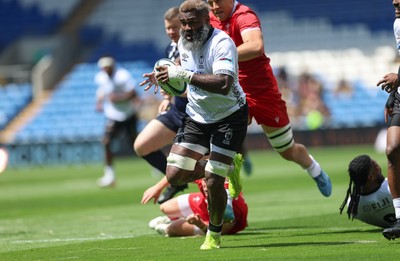 040726 - Fiji v Wales, Nations Championship - Pita-Gus Sowakula of Fiji races in to score try