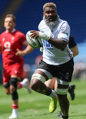 040726 - Fiji v Wales, Nations Championship - Pita-Gus Sowakula of Fiji races in to score try