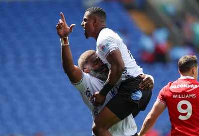 040726 - Fiji v Wales, Nations Championship - Pita-Gus Sowakula of Fiji races in to score try