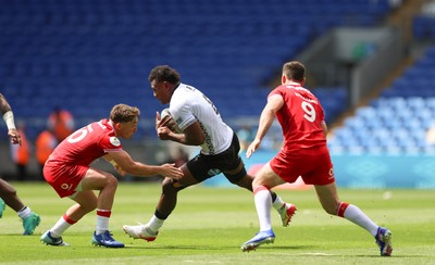 040726 - Fiji v Wales, Nations Championship - Elia Canakaivata of Fiji charges forward