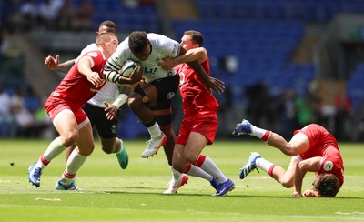 040726 - Fiji v Wales, Nations Championship - Elia Canakaivata of Fiji charges forward