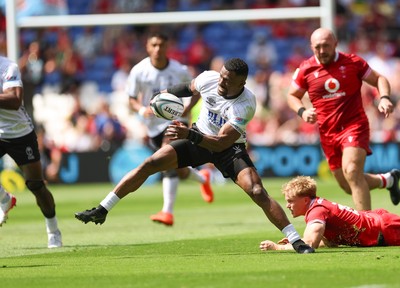 040726 - Fiji v Wales, Nations Championship - Jiuta Wainiqolo of Fiji breaks away