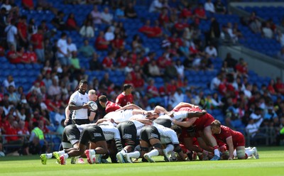 040726 - Fiji v Wales, Nations Championship - Fiji and Wales contest a scrum
