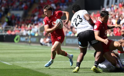 040726 - Fiji v Wales, Nations Championship - Josh Adams of Wales
