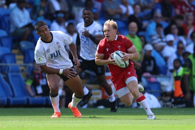 040726 - Fiji v Wales, Nations Championship - Blair Murray of Wales breaks away