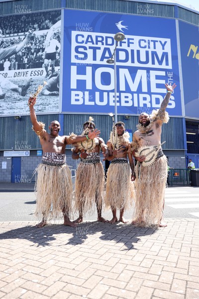 040726 - Fiji v Wales - Nations Championship - Fiji fans outside the stadium
