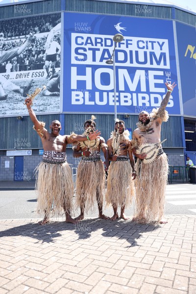 040726 - Fiji v Wales - Nations Championship - Fiji fans outside the stadium