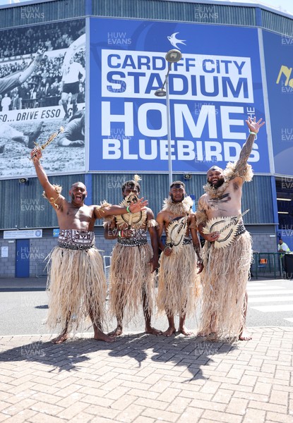 040726 - Fiji v Wales - Nations Championship - Fiji fans outside the stadium