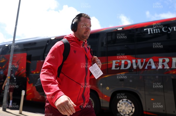 040726 - Fiji v Wales - Nations Championship - Ryan Elias arrives at the stadium
