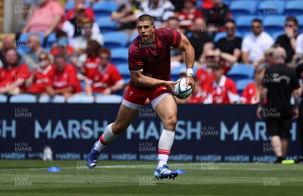 040726 - Fiji v Wales - Nations Championship - Joe Hawkins of Wales during the warm up