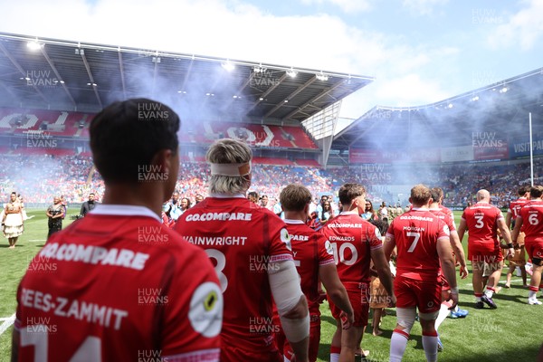040726 - Fiji v Wales - Nations Championship - Wales walk out into the stadium