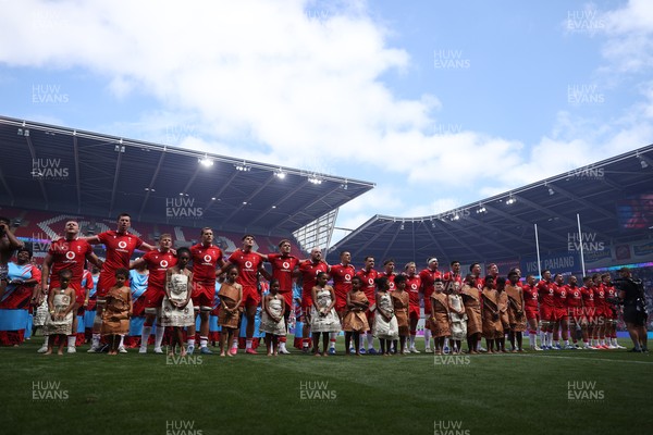 040726 - Fiji v Wales - Nations Championship - Wales sing the anthem