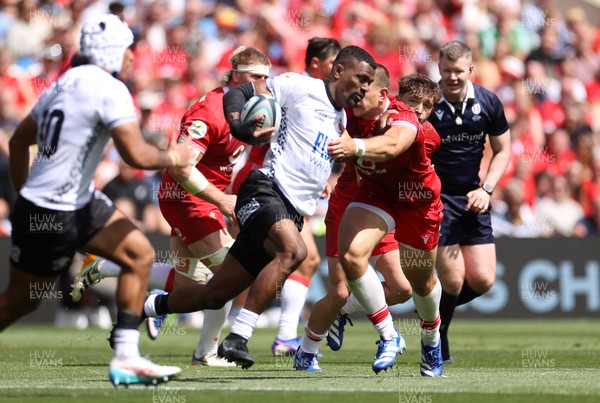 040726 - Fiji v Wales - Nations Championship - Jiuta Wainiqolo of Fiji makes a break