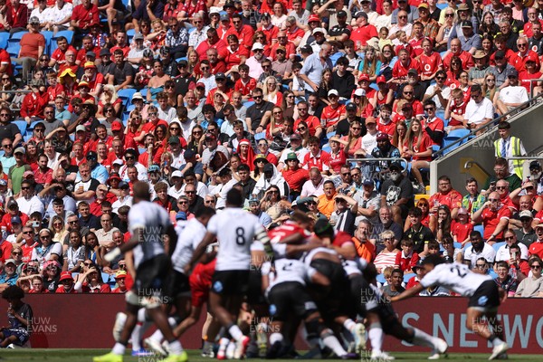 040726 - Fiji v Wales - Nations Championship - Fans watch the game