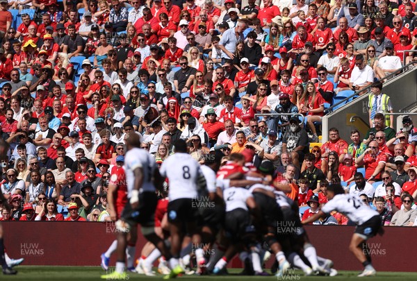 040726 - Fiji v Wales - Nations Championship - Fans watch the game