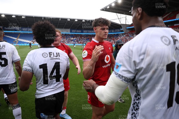 040726 - Fiji v Wales - Nations Championship - Eddie James of Wales at full time