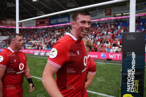 040726 - Fiji v Wales - Nations Championship - Adam Beard of Wales at full time