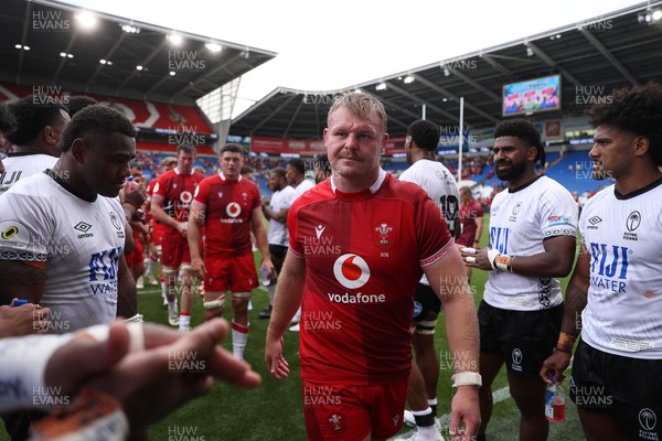 040726 - Fiji v Wales - Nations Championship - Dewi Lake of Wales at full time