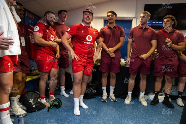 040726 - Fiji v Wales - Nations Championship - Ben Warren of Wales receives his first cap