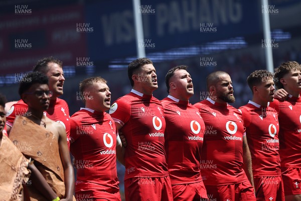 040726 - Fiji v Wales - Nations Championship - Wales sing the anthem