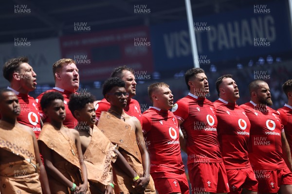 040726 - Fiji v Wales - Nations Championship - Wales sing the anthem