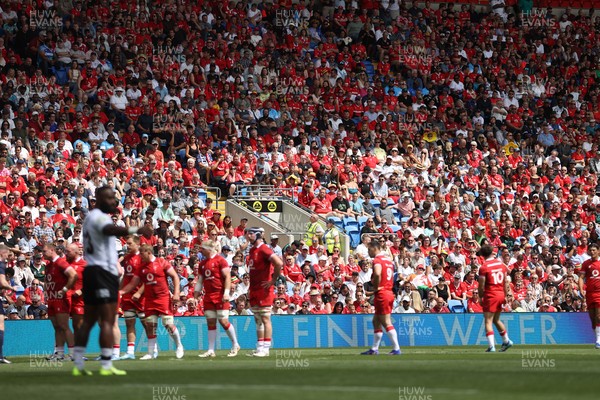 040726 - Fiji v Wales - Nations Championship - Fans watch the game