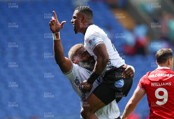040726 - Fiji v Wales, Nations Championship - Pita-Gus Sowakula of Fiji races in to score try