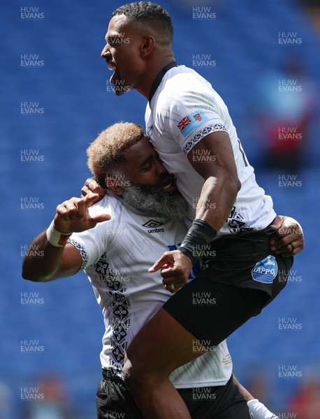 040726 - Fiji v Wales, Nations Championship - Pita-Gus Sowakula of Fiji races in to score try