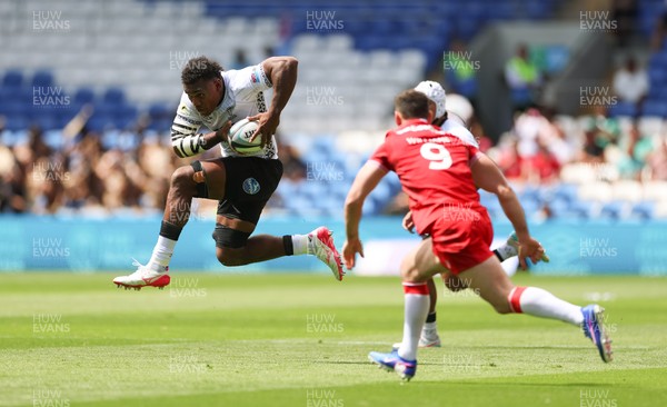 040726 - Fiji v Wales, Nations Championship - Elia Canakaivata of Fiji charges forward