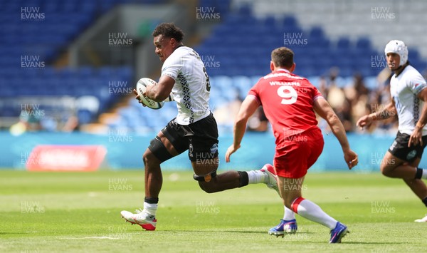 040726 - Fiji v Wales, Nations Championship - Elia Canakaivata of Fiji charges forward