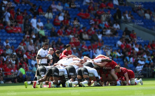 040726 - Fiji v Wales, Nations Championship - Fiji and Wales contest a scrum