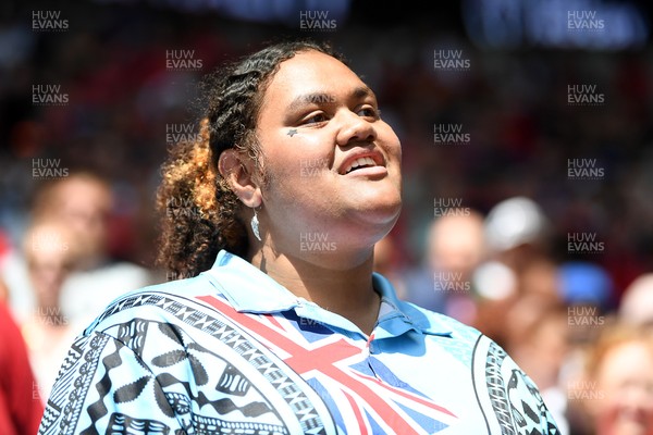 040726 - Fiji v Wales - Nations Championship - Fiji fans during the anthem