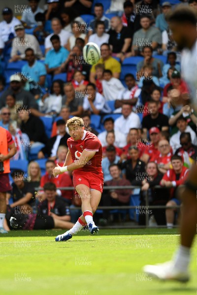 040726 - Fiji v Wales - Nations Championship - Dan Edwards of Wales kicks the conversion