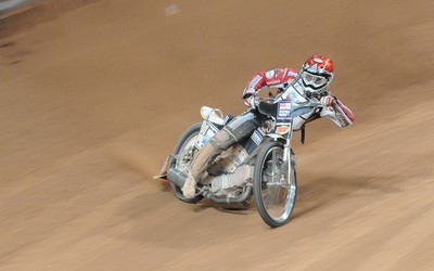 10.07.10 - FIM British Speedway Grand Prix Hans Andersen during the heats 