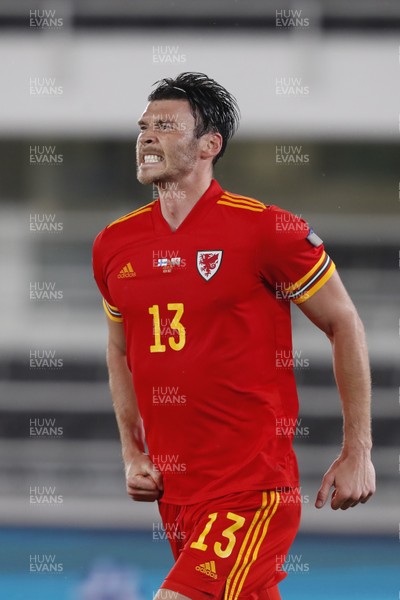 030920 - Finland v Wales - UEFA Nations League - Kieffer Moore of Wales celebrates scoring goal