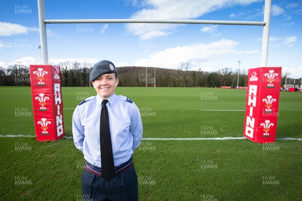 100216 - First WRU professional female rugby player - Wales flanker Sian Williams who has been awarded Elite Athlete Status by the RAF making her the first full-time professional Welsh female rugby player