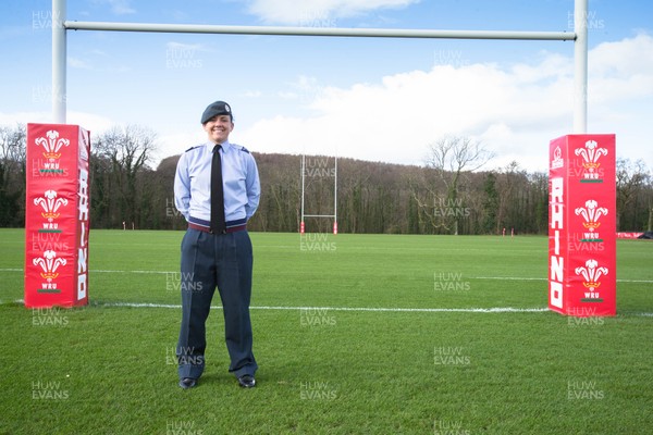 100216 - First WRU professional female rugby player - Wales flanker Sian Williams who has been awarded Elite Athlete Status by the RAF making her the first full-time professional Welsh female rugby player