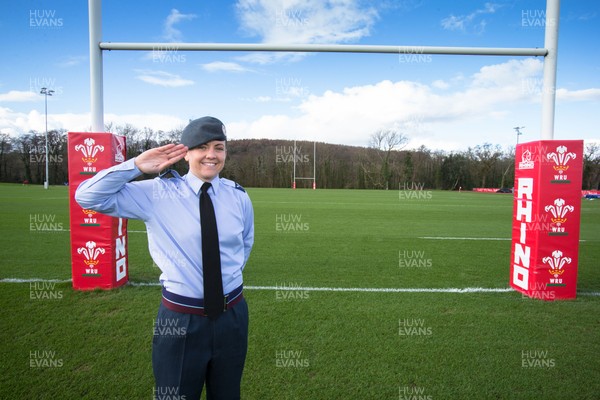 100216 - First WRU professional female rugby player - Wales flanker Sian Williams who has been awarded Elite Athlete Status by the RAF making her the first full-time professional Welsh female rugby player