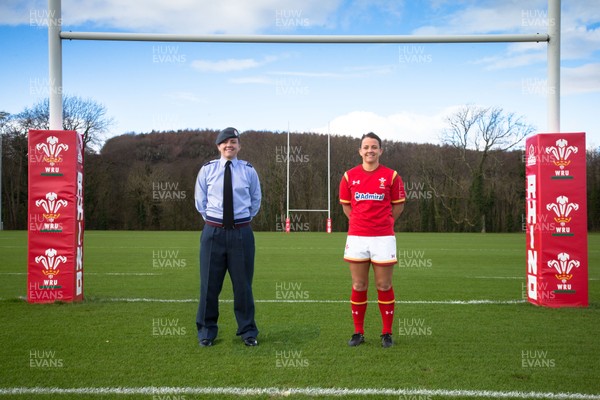 100216 - First WRU professional female rugby player - Wales flanker Sian Williams who has been awarded Elite Athlete Status by the RAF making her the first full-time professional Welsh female rugby playerNB - COMPOSITE IMAGE