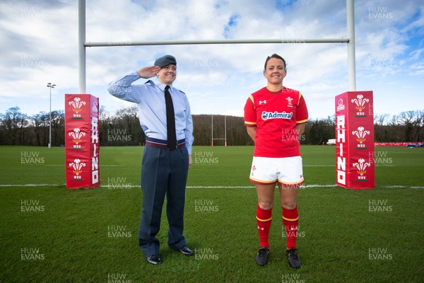 100216 - First WRU professional female rugby player - Wales flanker Sian Williams who has been awarded Elite Athlete Status by the RAF making her the first full-time professional Welsh female rugby playerNB - COMPOSITE IMAGE